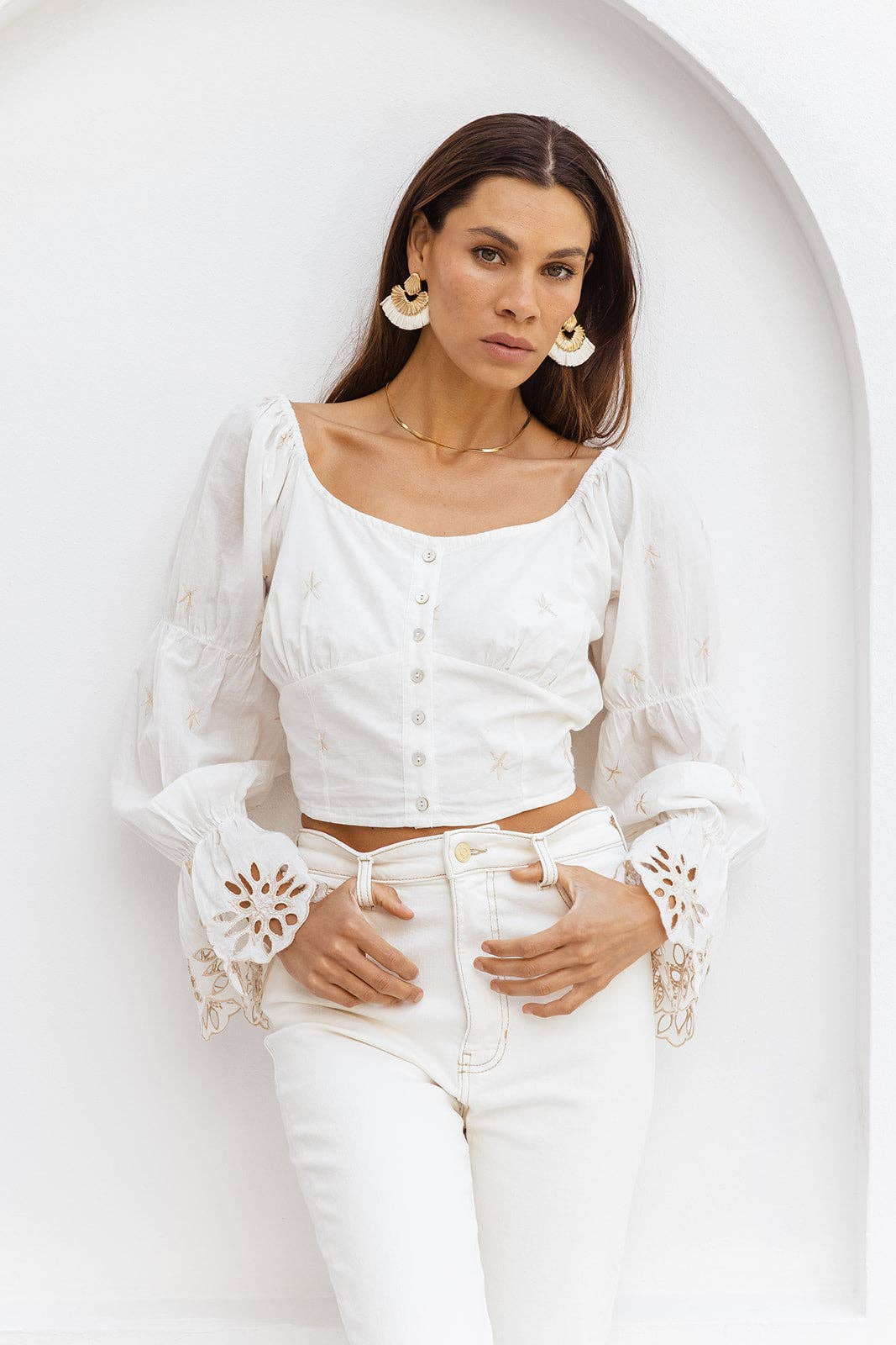 I AM PYLGRYM - Wholesale Blouse - Women's - Diva Schiffli Blouse3