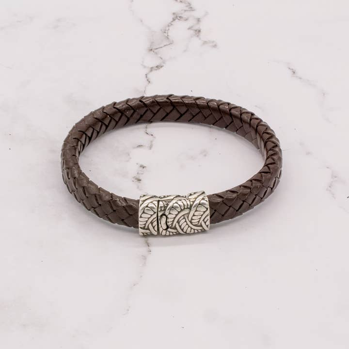 Arbor Trading Post - Wholesale Woven/Braided Bracelet - Leather Braided Bracelet with Magnetic Clasp (Choose from 3 Colors)7