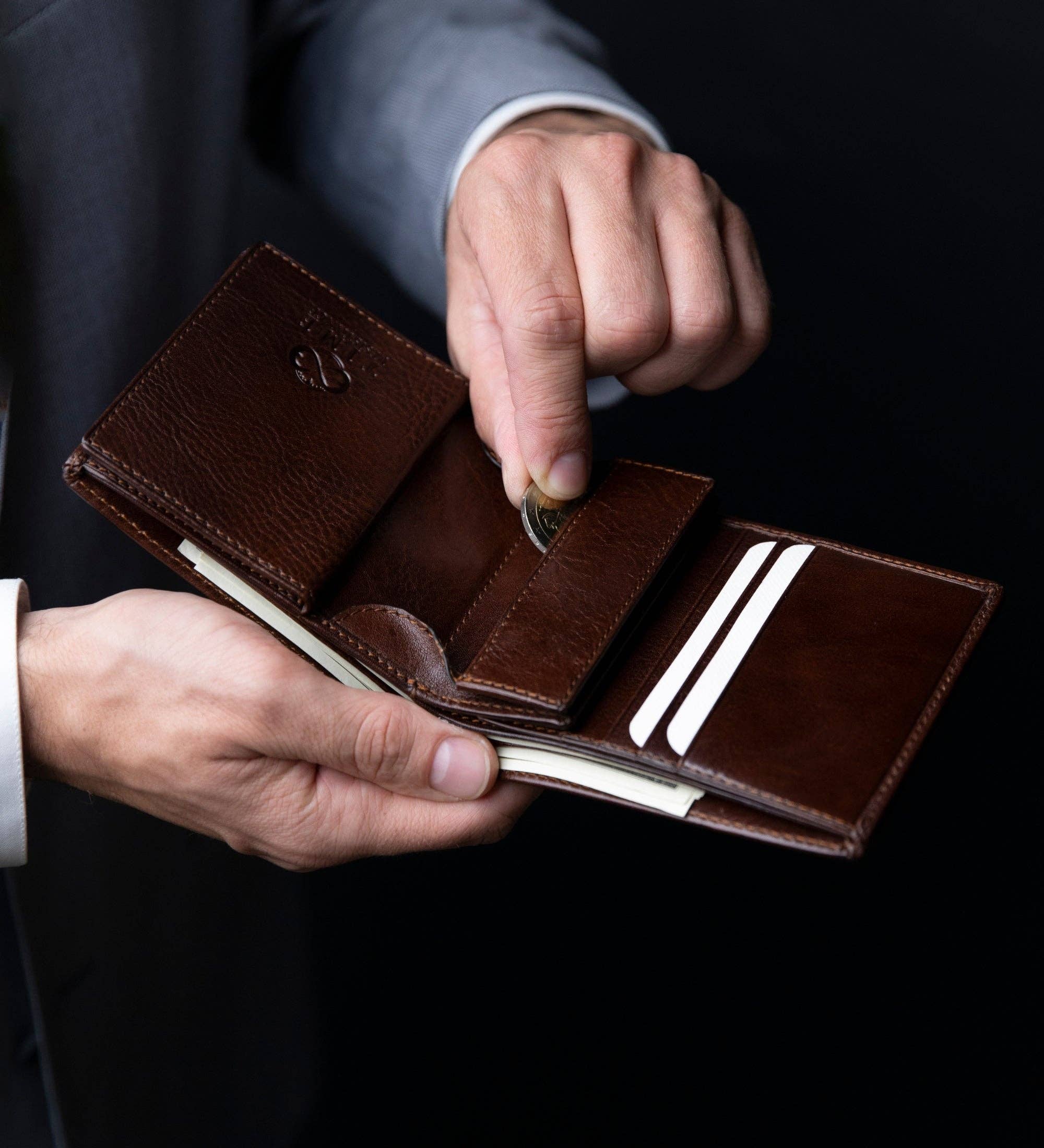 Time Resistance - Wholesale Wallet - Men's - Leather Bifold Wallet - Daniel44