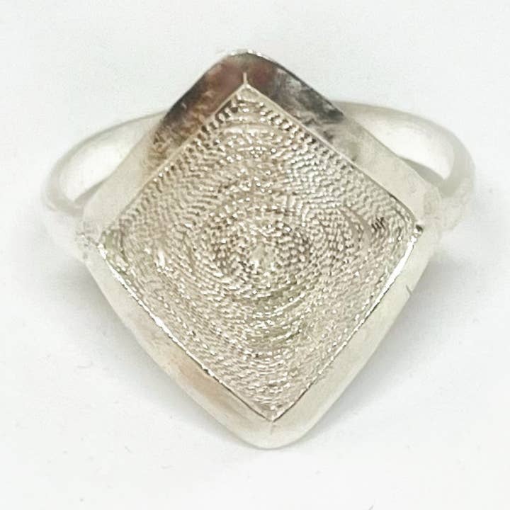 Diamond Filigree Ring Silver for wholesale by Alejandra Collective