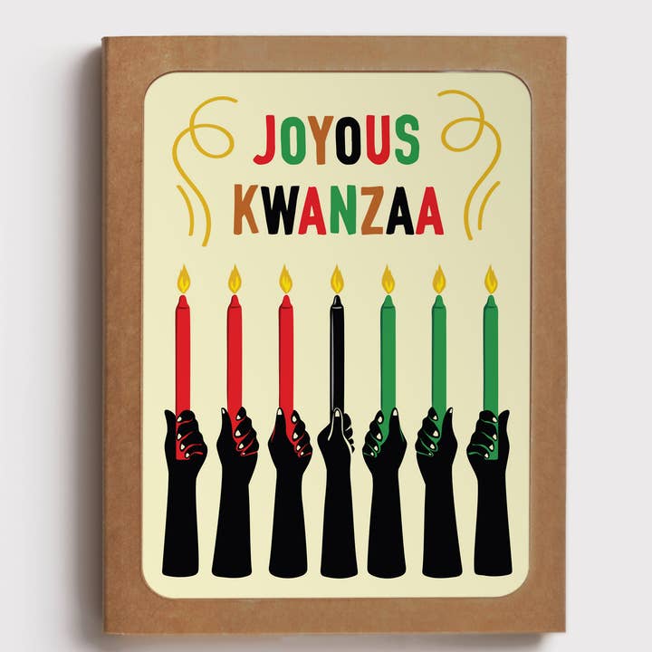 Glädjefylld Kwanzaa | Låda med 8 kort för wholesale av Lucy Loves Paper