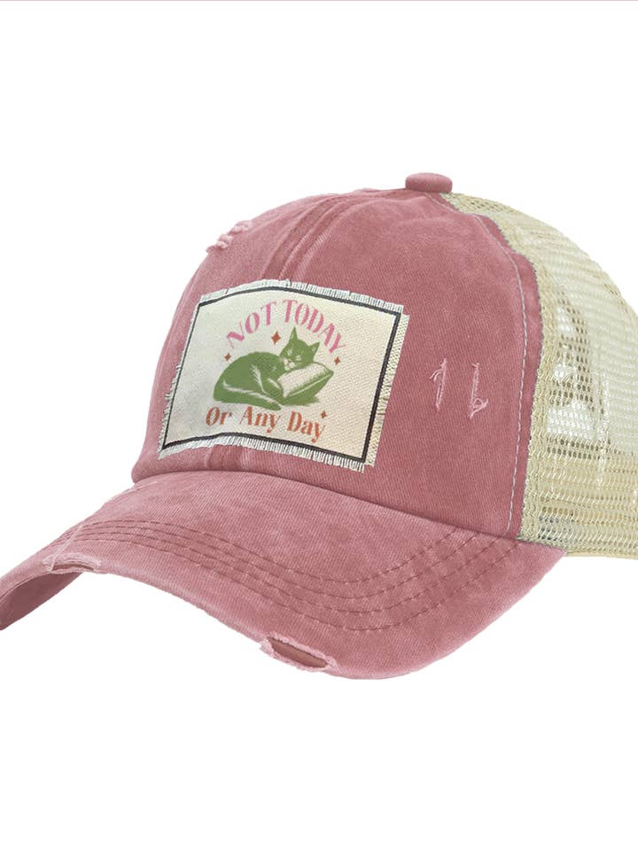 Inte Idag Katt Vintage Sliten Trucker Vuxenkeps för wholesale av BRIEF INSANITY