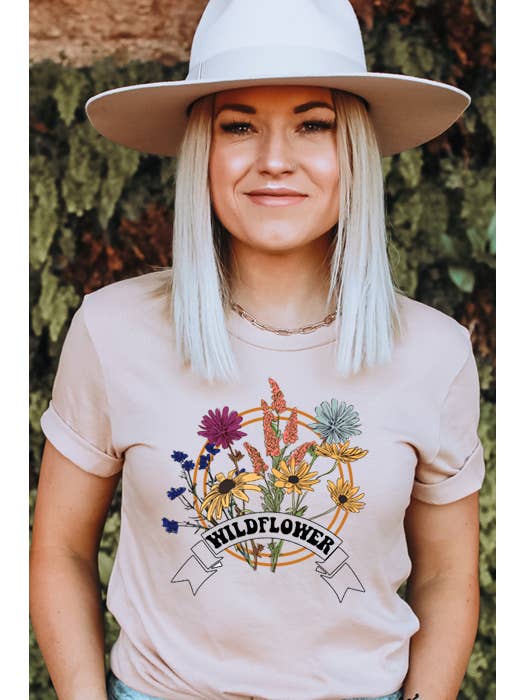 Wildberry Waves - Wholesale Screen Printed T-Shirt - Women's - Wildflower Tee
