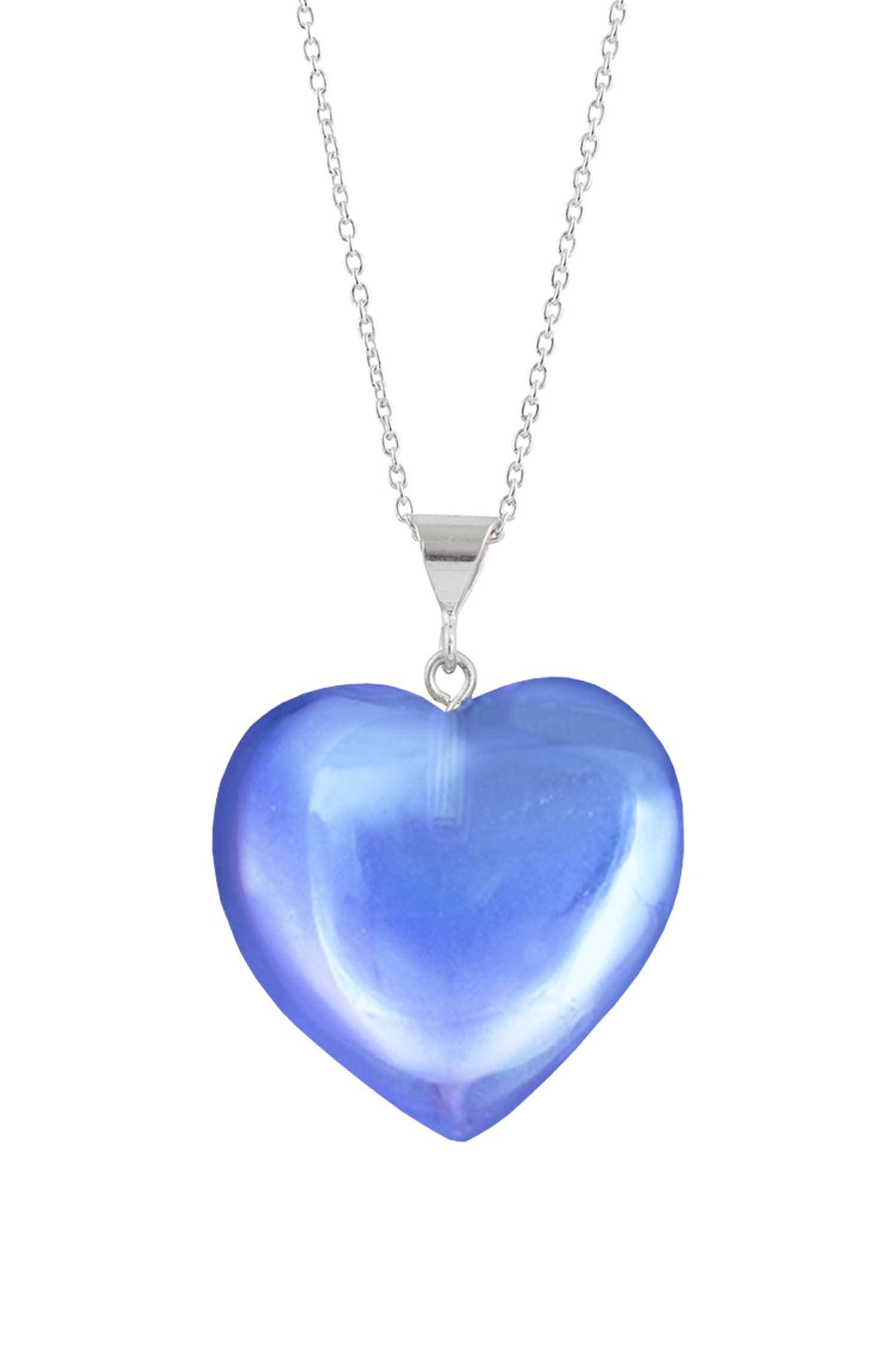 LeightWorks - Wholesale Pendant/Charm Necklace - Large Heart Pendant Sterling Silver Crystal Jewelry Necklace0