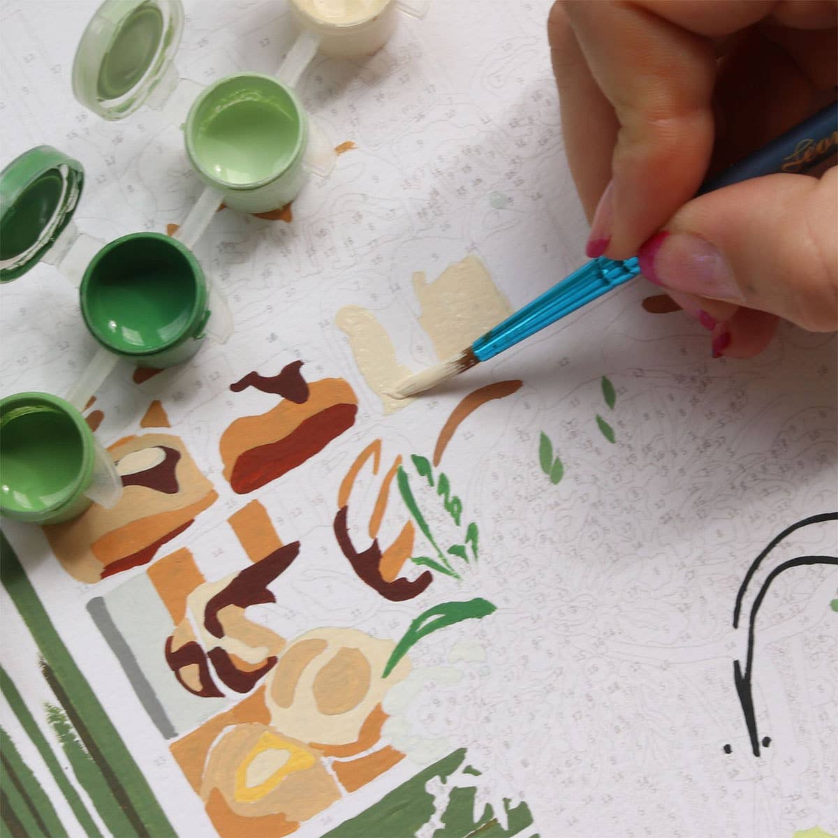 La Petite Épicerie – wholesale DIY craft kit – Number Painting Kit - Parisian Boulangeries by Ananya Bhanda1