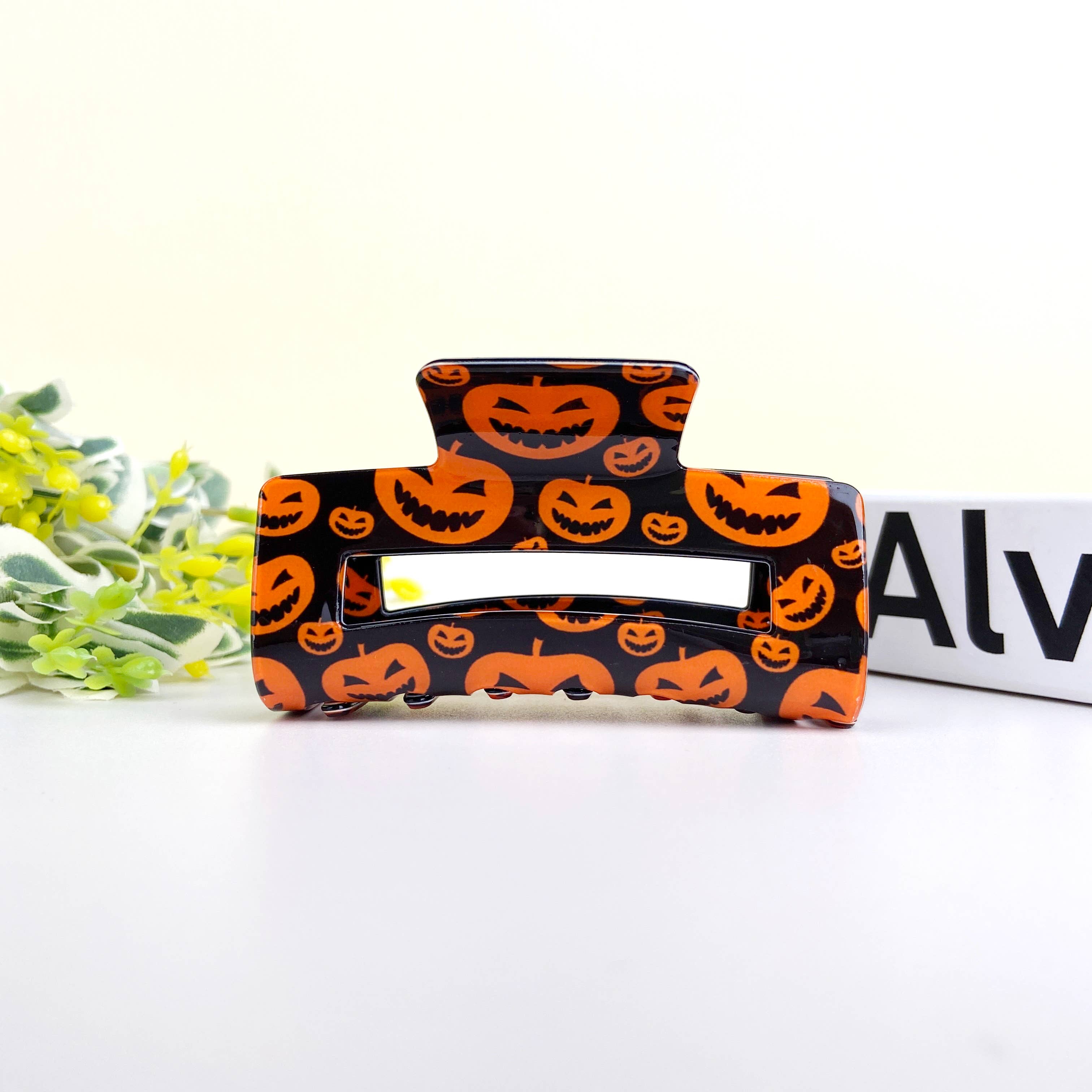 TheDivaSoap - Venta al por mayor Horquilla para el pelo - Mujer - Pinza rectangular para Halloween con forma de calavera de fantasma4