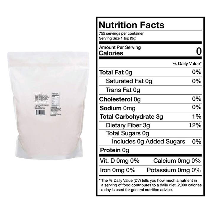 NuNaturals - Wholesale Gluten-Free Flour - Oat Fiber 1 lb (151 servings)6