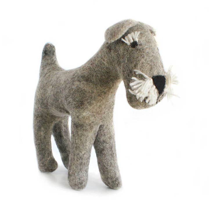 Hamro Village - Wholesale Decorative Tabletop Object - Felt Dog Schnauzer0