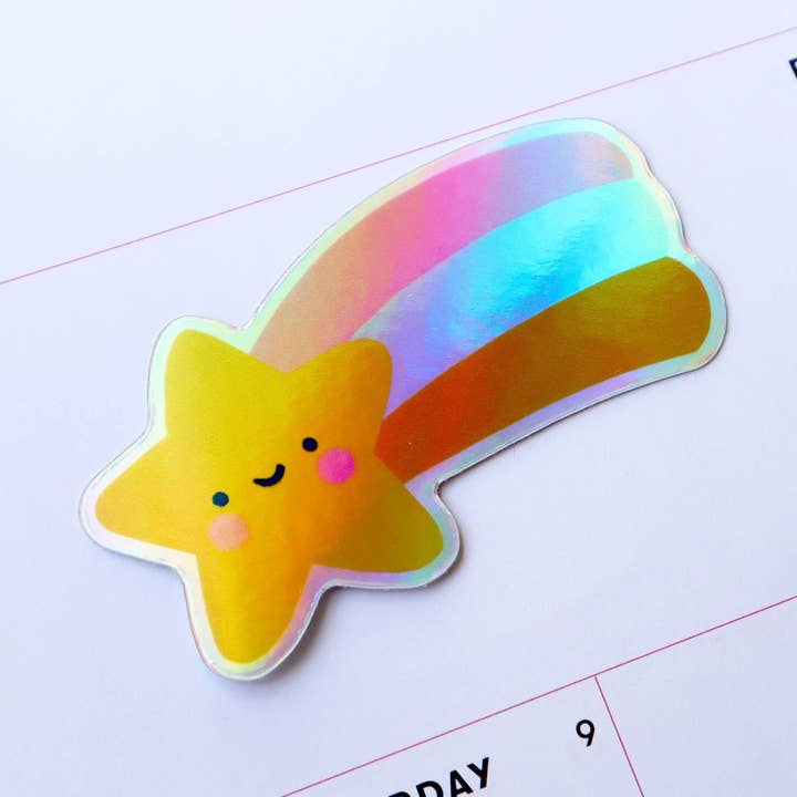 Holographic Shooting Star Sticker for wholesale by Yay! It's Vica