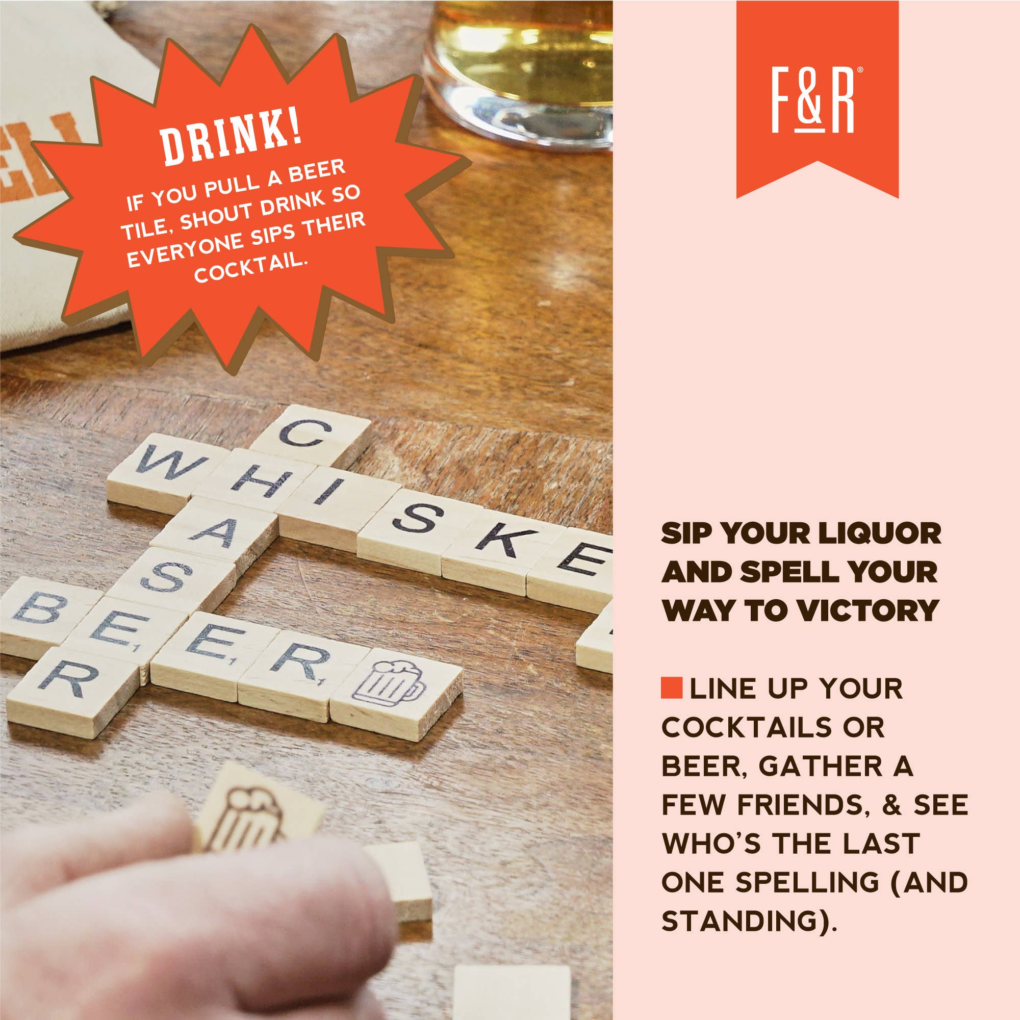 Foster & Rye - Wholesale Board Game - Sip N Spell Party Game4