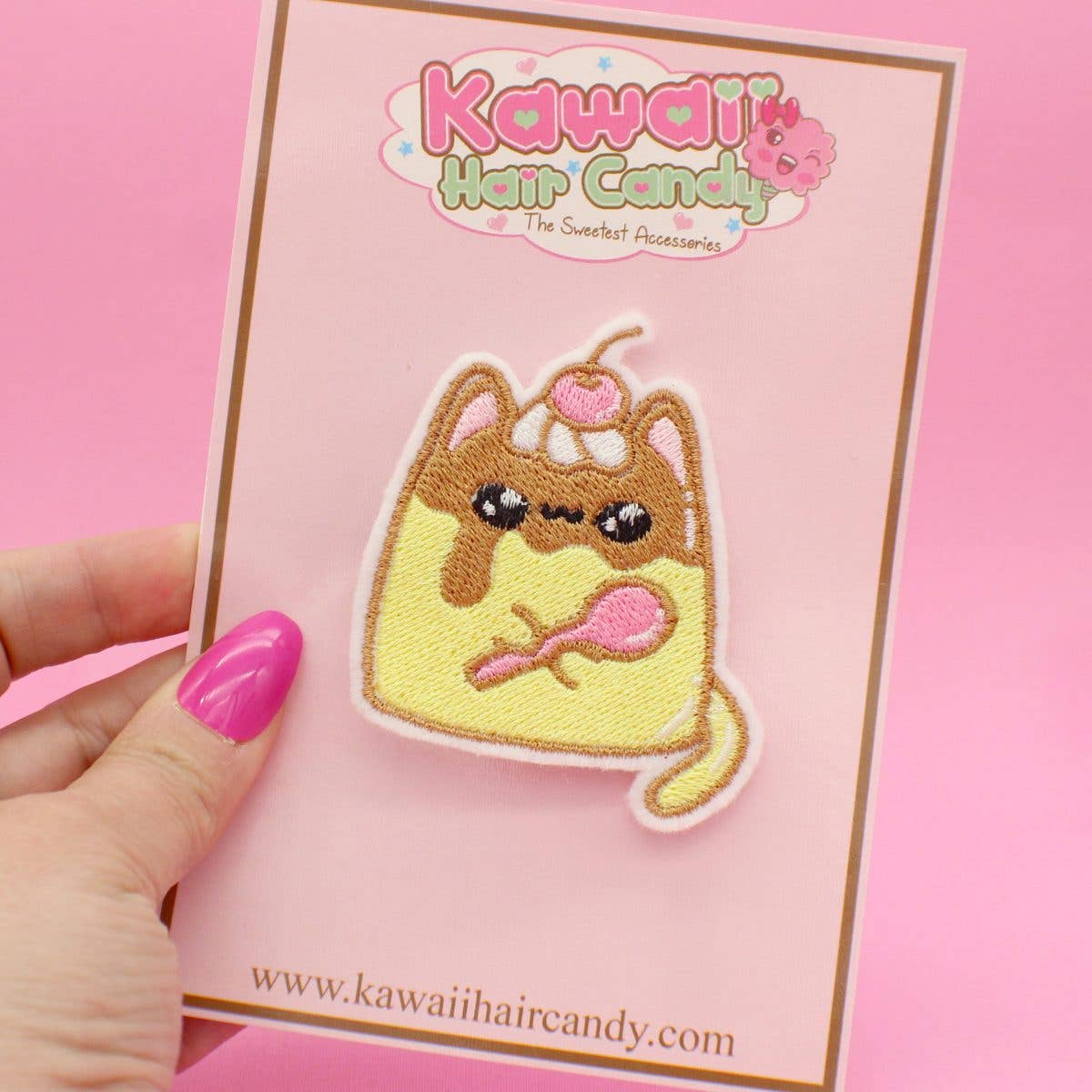 Kawaii Hair Candy - Wholesale Hair Clip - Women's - Yume Kawaii Purin Cat Pudding Anime Hair Accessories1