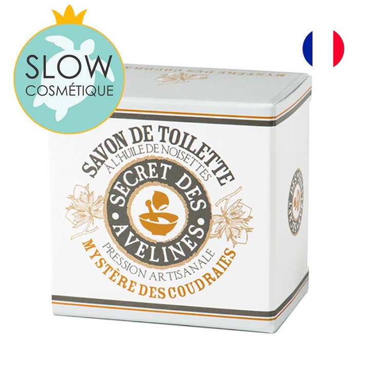 Coudraies scented hazelnut oil soap 95 g for wholesale by Secret des Avelines