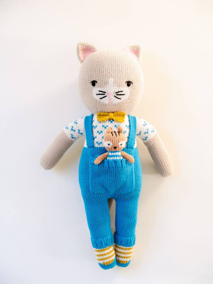 18" Claude the Cat with 3" Mini Carlton the Squirrel for wholesale by PocoKins