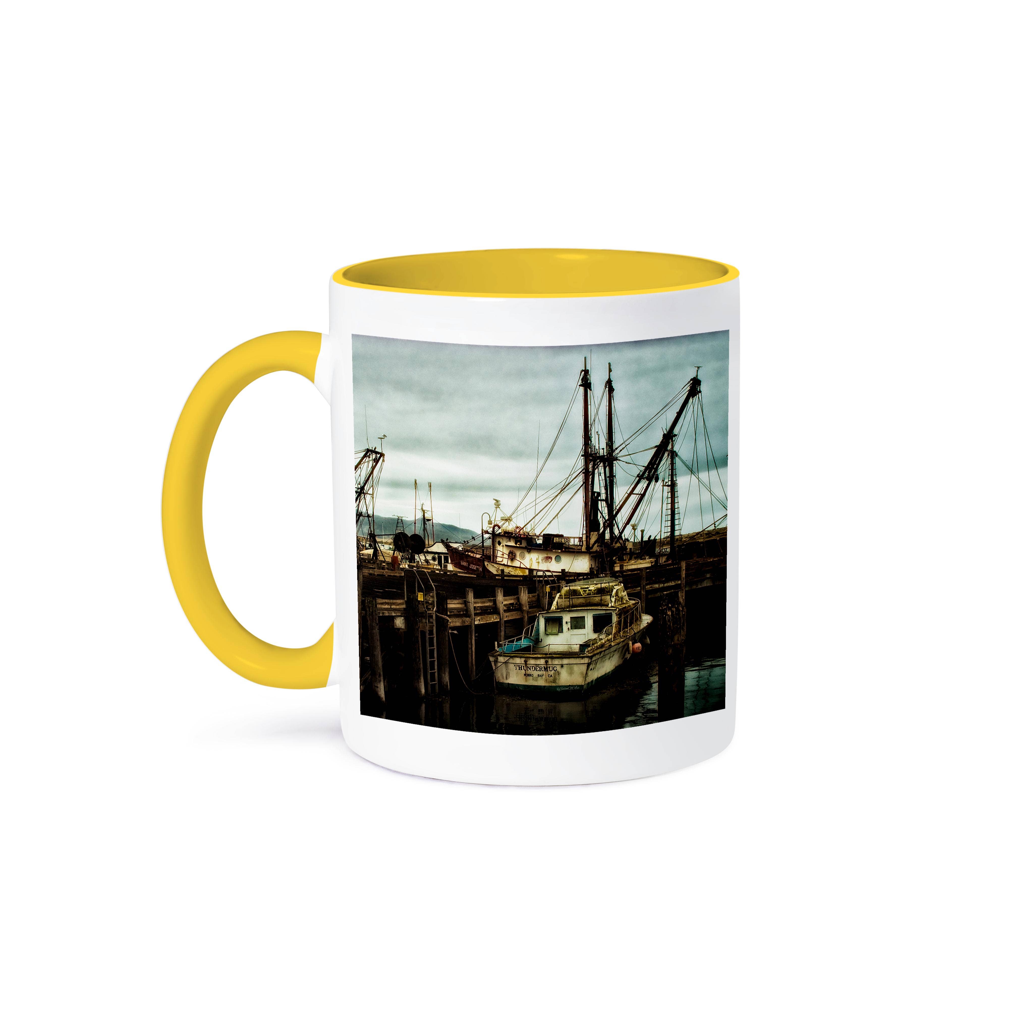 3dRose – wholesale Coffee mug – 3dRose, Rusty Boats at Morro Bay Dock in California on the Waterfront, Mug0