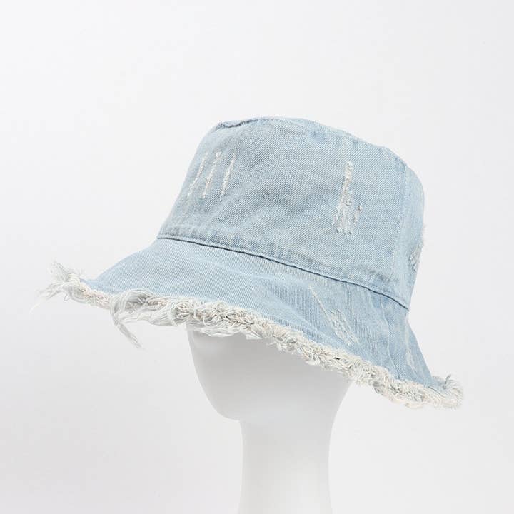 NINEXIS - Wholesale Bucket Hat - Women's - CWAH1505_VINTAGE DENIM BUCKET HAT5