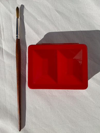 LA NOUVELLE VAGUE COULEURS - Wholesale Palette/Mixing Tray - Small empty lacquered metal watercolor palette - 3 colors available2