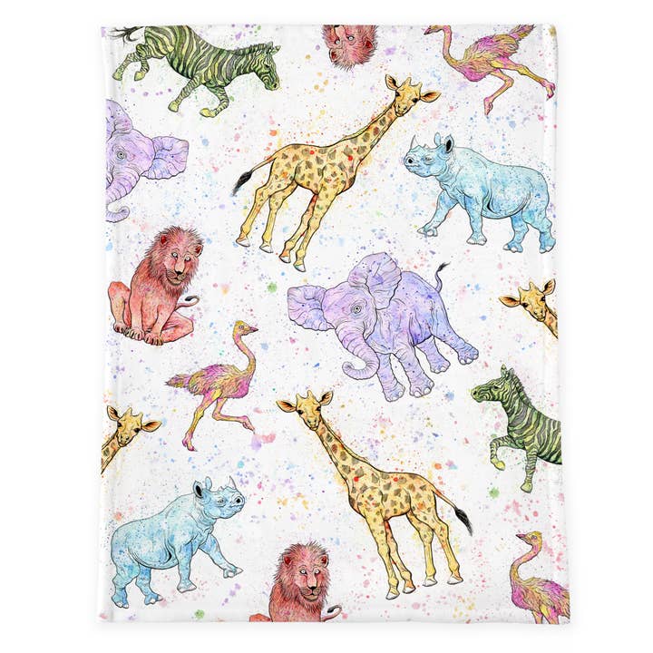 Akvarel Animal Baby Tæppe for engroshandel hos Jaxson's World