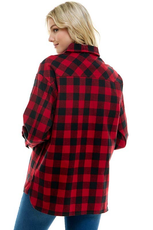 Women's Over Size Plaid Shirts for wholesale on Faire5