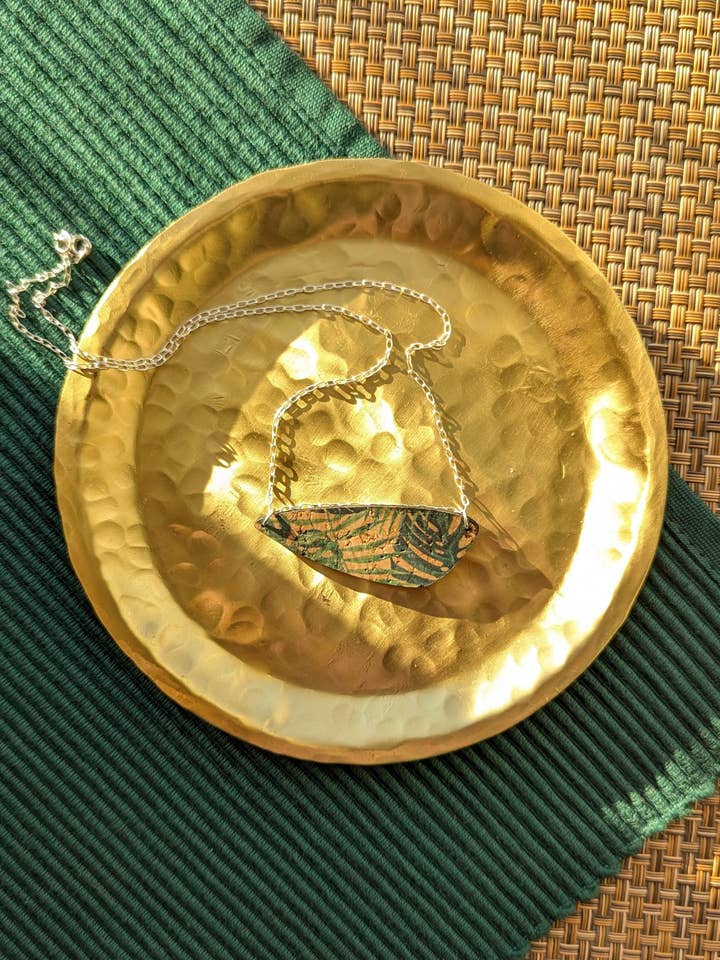 Tropical Leaf Small Wing Necklace for wholesale by Hello Lovely Cork Co.