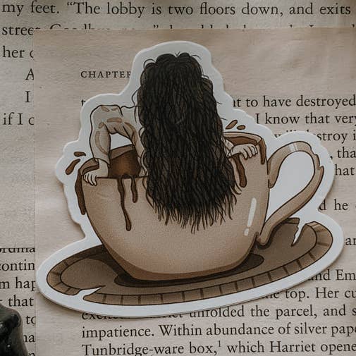 Ring Coffee Vinyl Sticker for wholesale by Savannah Scribbles Shop