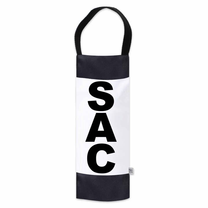 SAC (Sacramento) City Abbreviation Weintasche aus Segeltuch für den Großhandel von Anne Cate