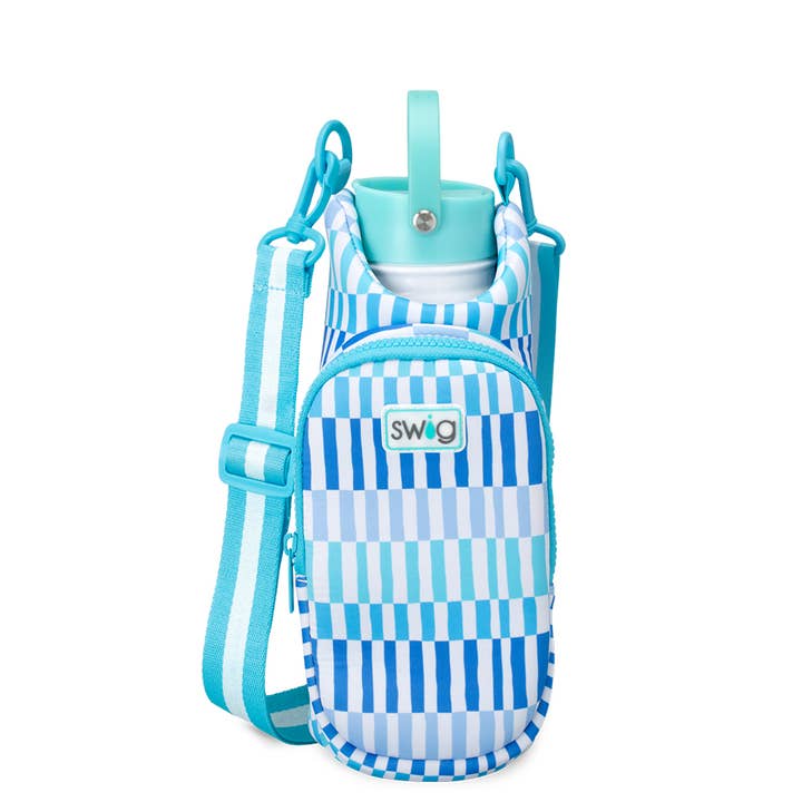 Glacier Stripe Water Bottle Sling for wholesale by Swig Life