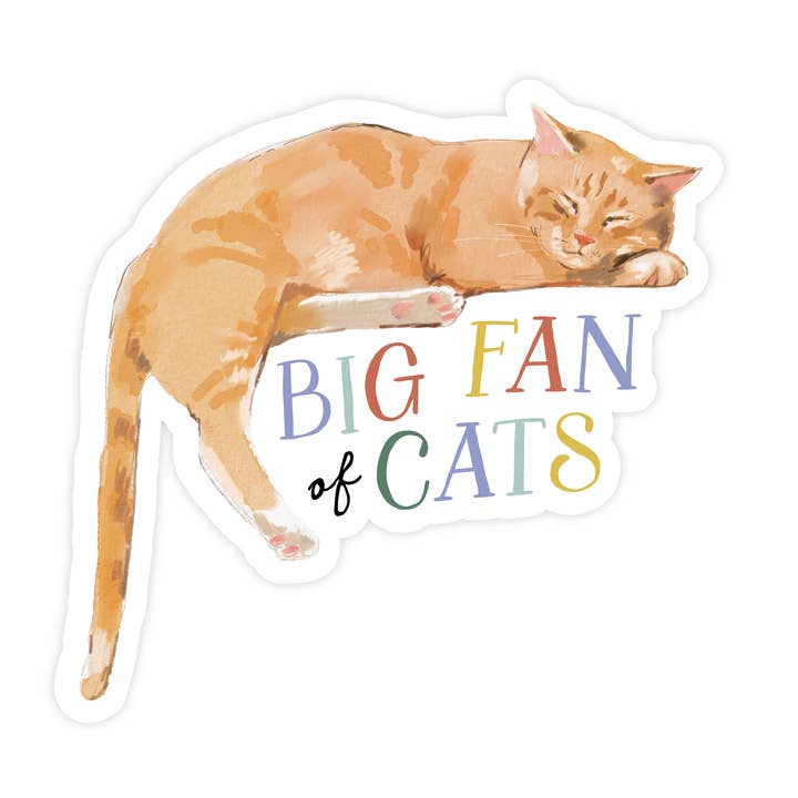 Big Fan of Cats Sticker for wholesale by Pretty by Her
