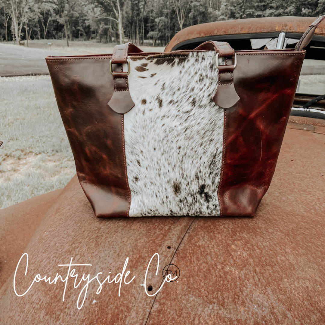 Texas Western Cowhide Bags and More - Vente Tote bag – femme - Jane Sac Cabas Tout Cuir, sac pour ordinateur portable, Sac à Main4