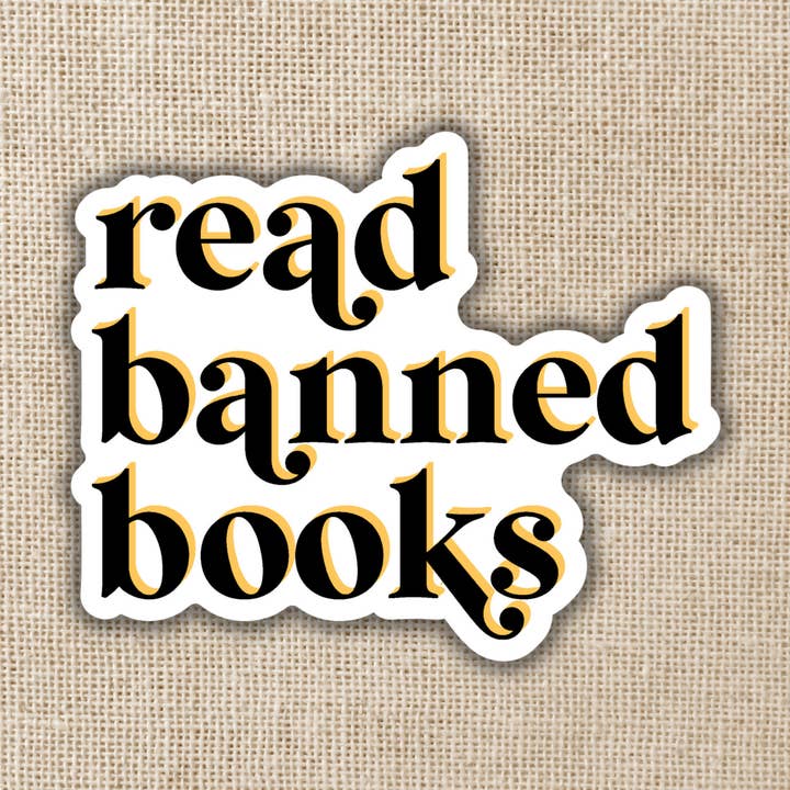 Read Banned Books Sticker for wholesale by Kingdom of Threads