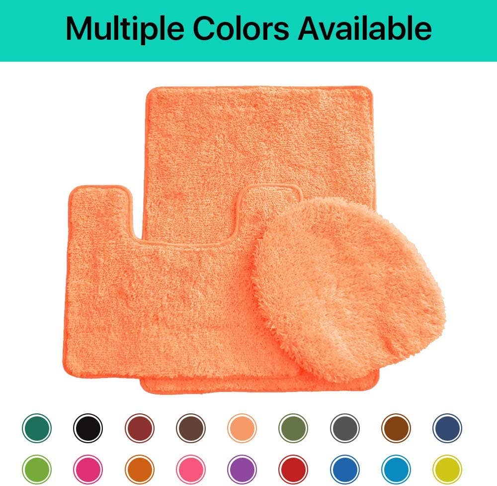 Ben & Jonah - Vente Ensembles de tapis de bain - Ensemble de 3 tapis de bain Simple Elegance by Ben & Jonah : 1 tapis de bain, 1 tapis de contour et 1 housse de siège de toilette15