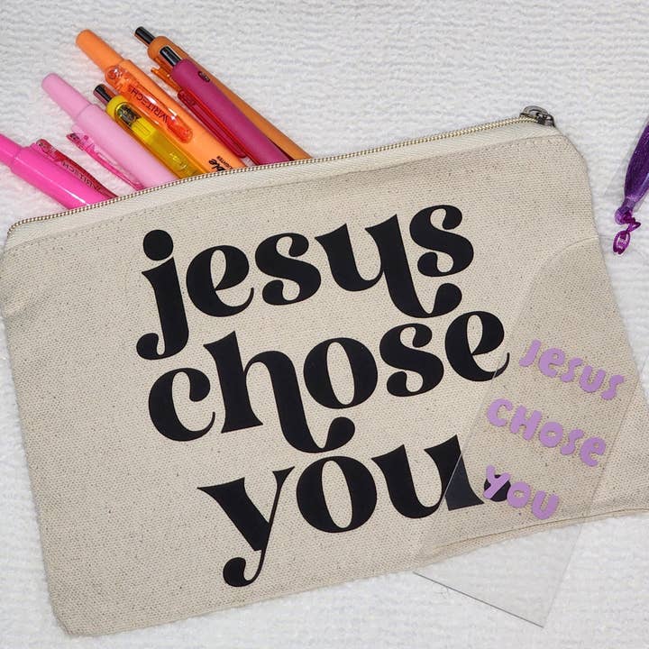 Nug&Carol Design - Wholesale Pencil Case/Pouch - Canvas Bible Study Pouch| Style A7