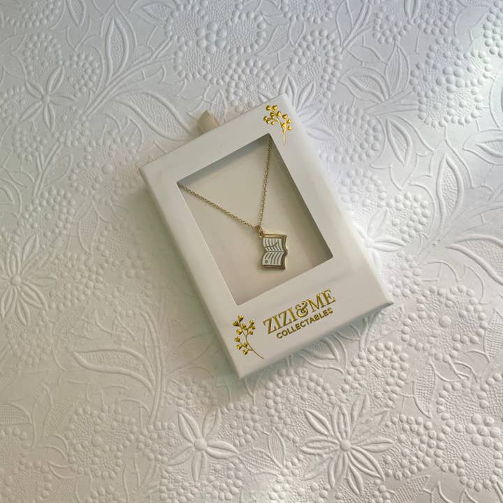 zizi&me - Wholesale Pendant/Charm Necklace - 14K Gold plated necklace with mini book enamel charm