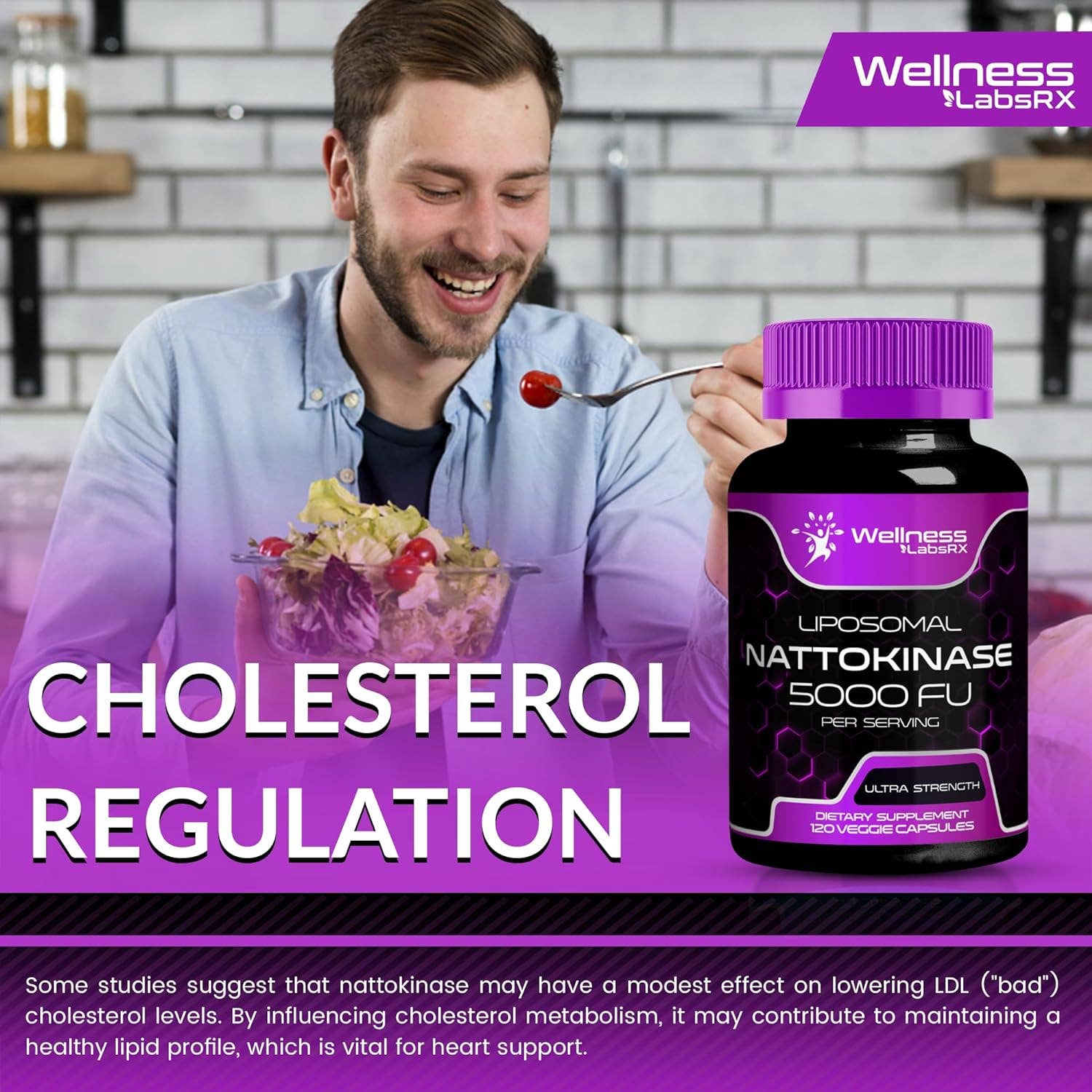 Health & Wellness Associates Inc. - Wholesale Oral Supplement/Vitamin - Liposomal Nattokinase  5000 FU – Ultra Strength – 120 Capsules2