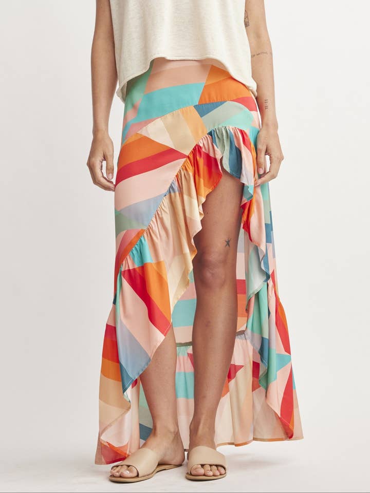 Falda con Volantes Jemma para venta al por mayor de Self Contrast