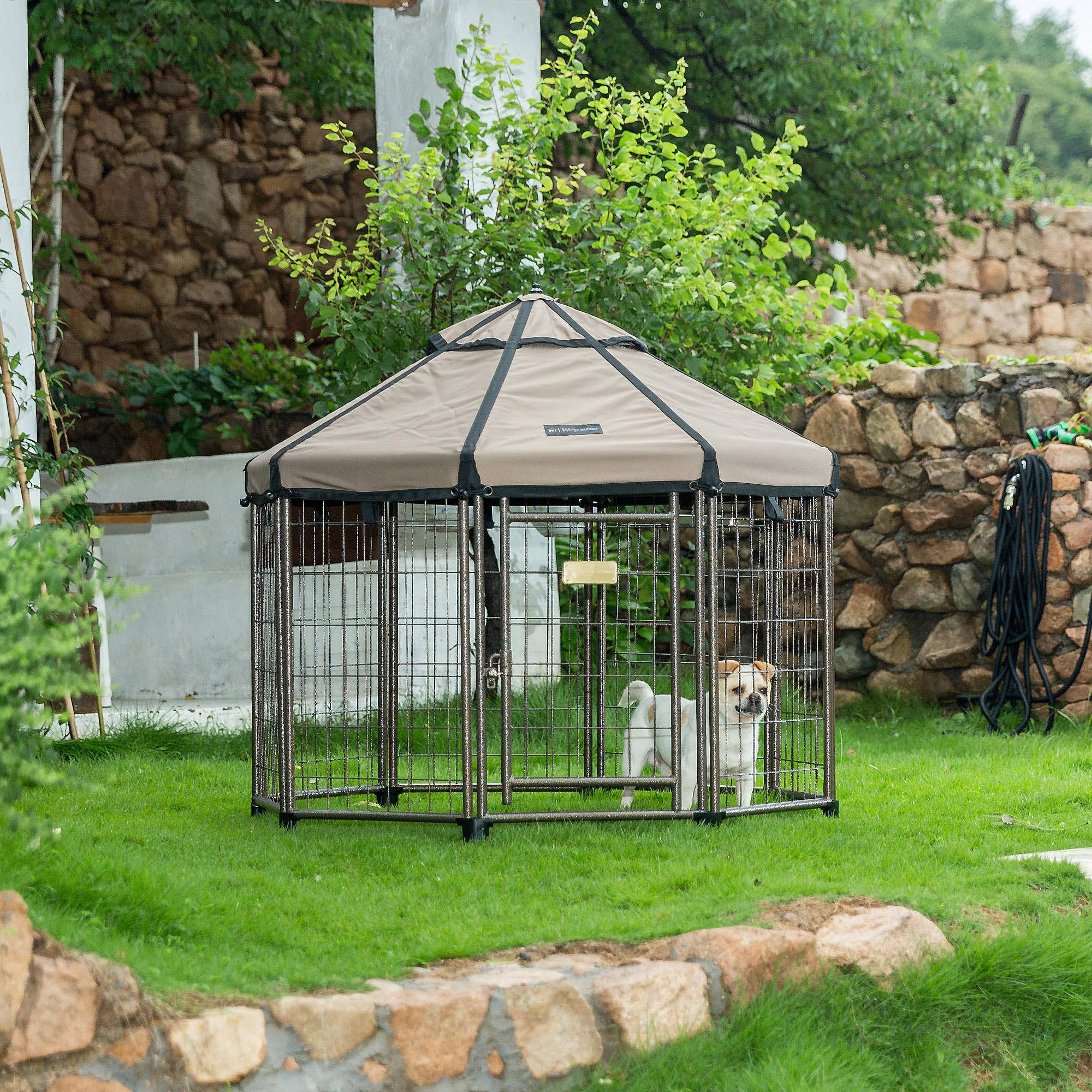 Pet Gazebo - Wholesale Pet Carrier - Dog - Portable Indoor Outdoor Dog Kennel with Waterproof Cover, 3'10