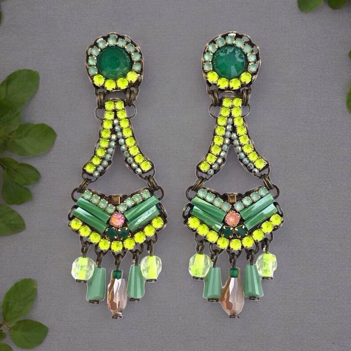 Clover Crystal Earrings for wholesale by melizijewelry