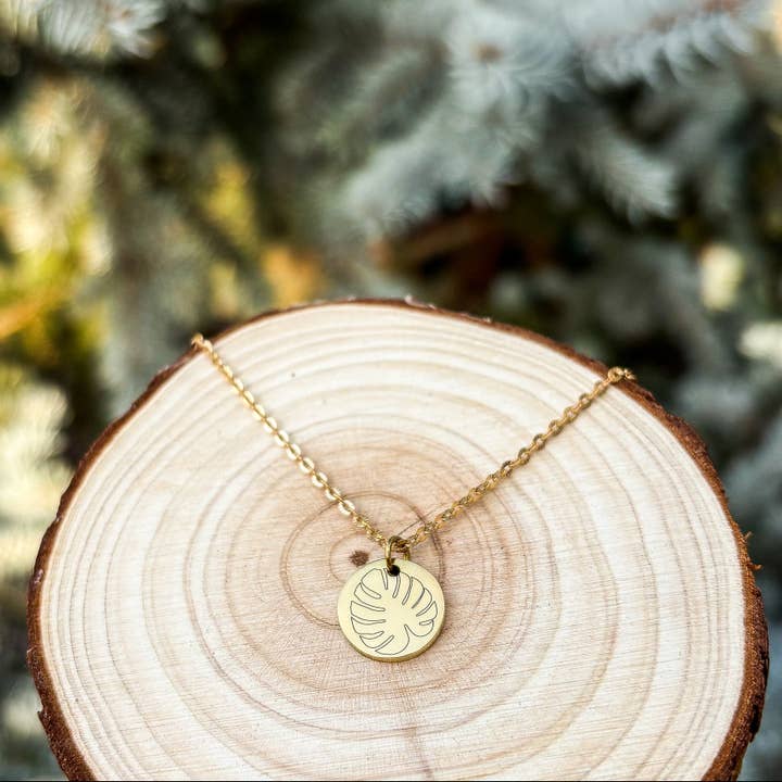 Monstera Delicioza runt halsband - Rostfritt stål för wholesale av Arthousefern