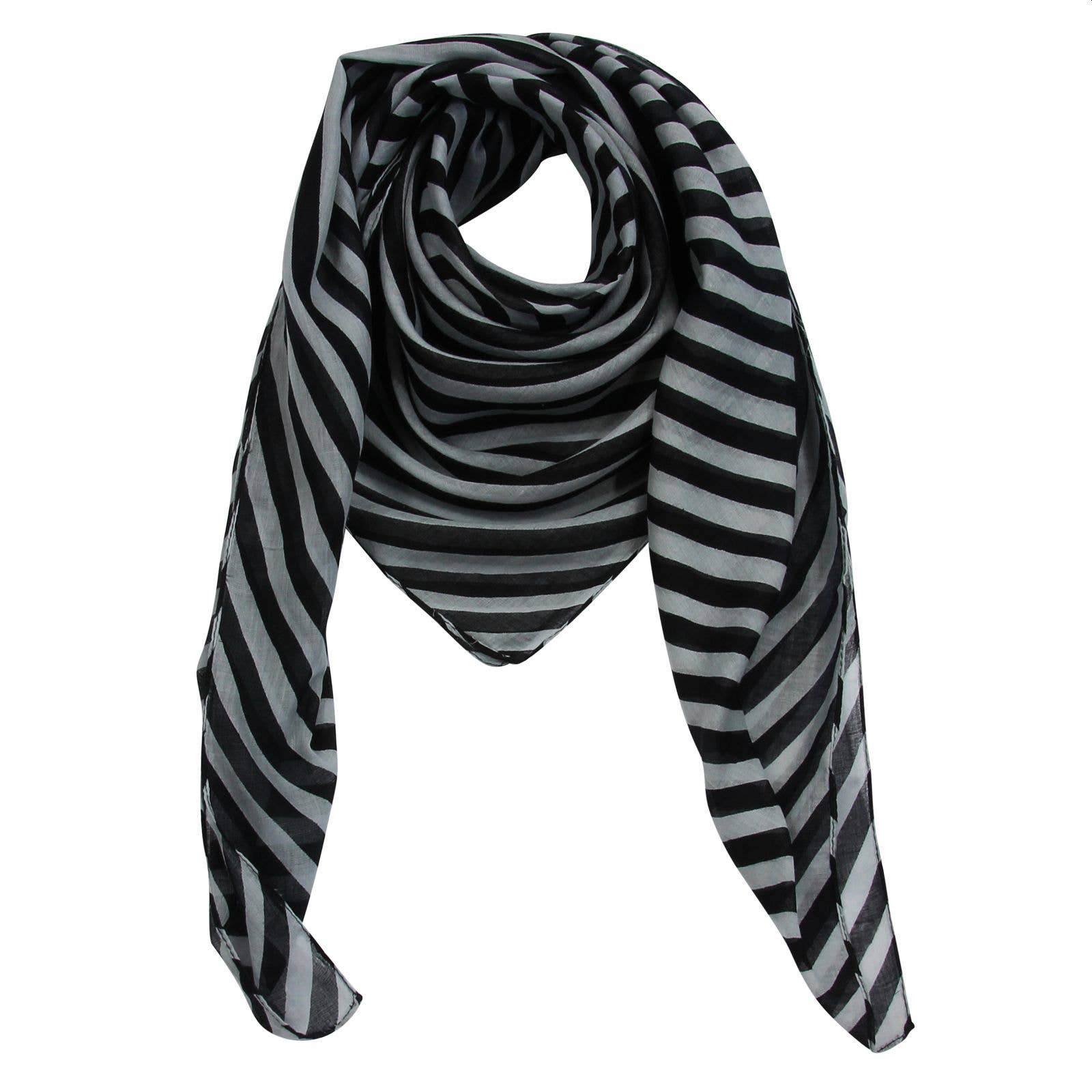 Tribal Trade GmbH – Großhandel Schal – Unisex – Baumwolltuch Ringe grau quadratisches Tuch0