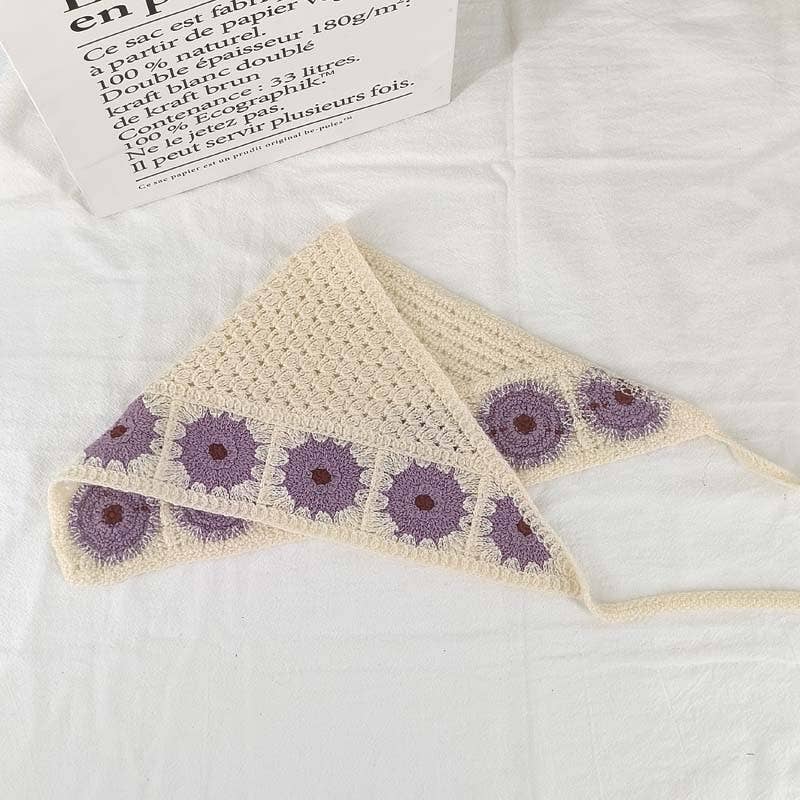 MKS America - Wholesale Bandana - Women's - Cherry Strawberry Floral checkered Crochet Bandana -56colors5