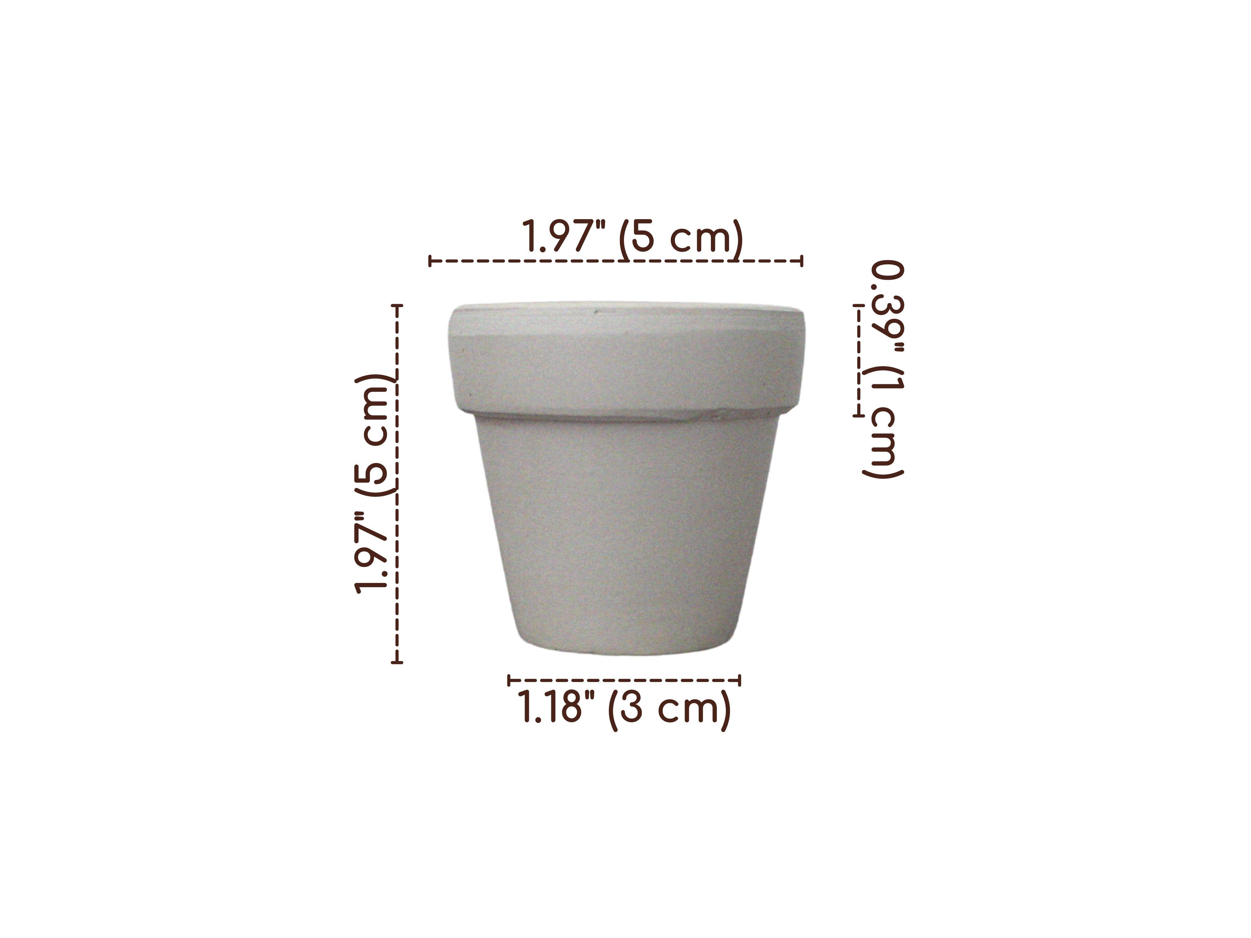 GLifee - Wholesale Plant Pot - 2" Tiny Terracotta Clay Plant Flower Pot - Drainage Hole12