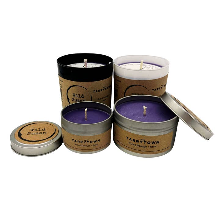 Blood Orange + Rose Soy Candle for wholesale by The Wild Susan Company