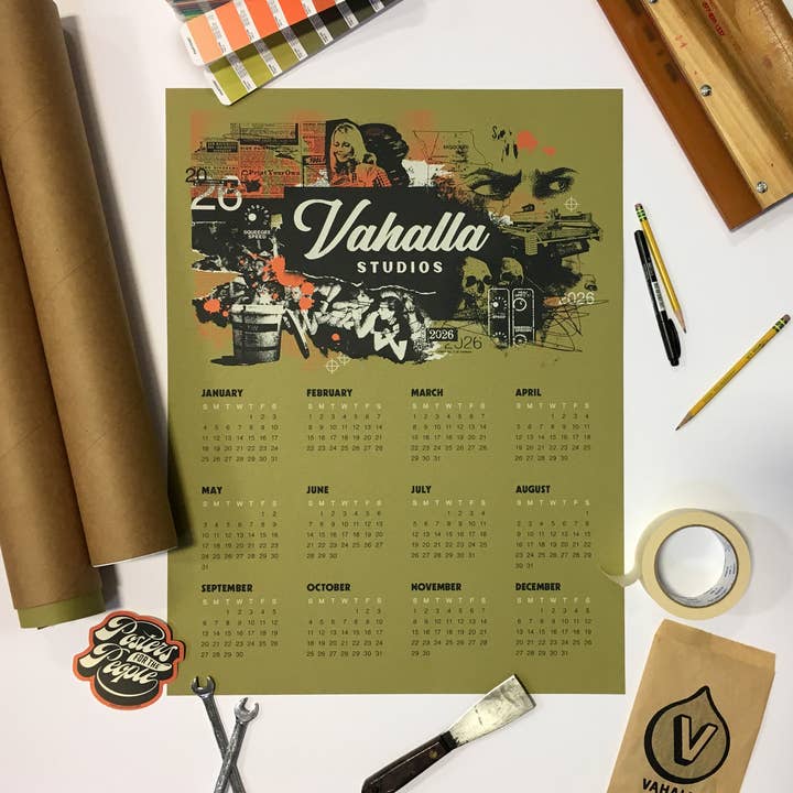 Vahalla 2026 Calendar for wholesale by Dan Padavic