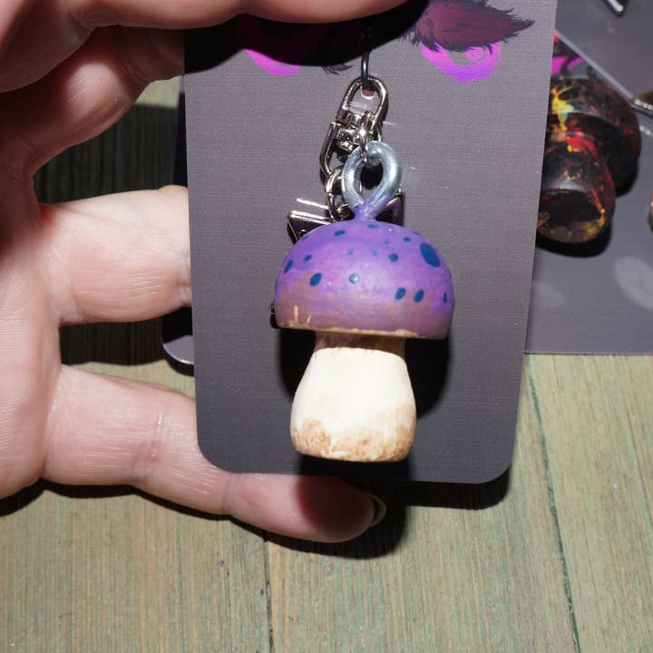 Goblin Grimm Gifts - Wholesale Keychain - Women's - Hand Painted Mushroom Keychains4