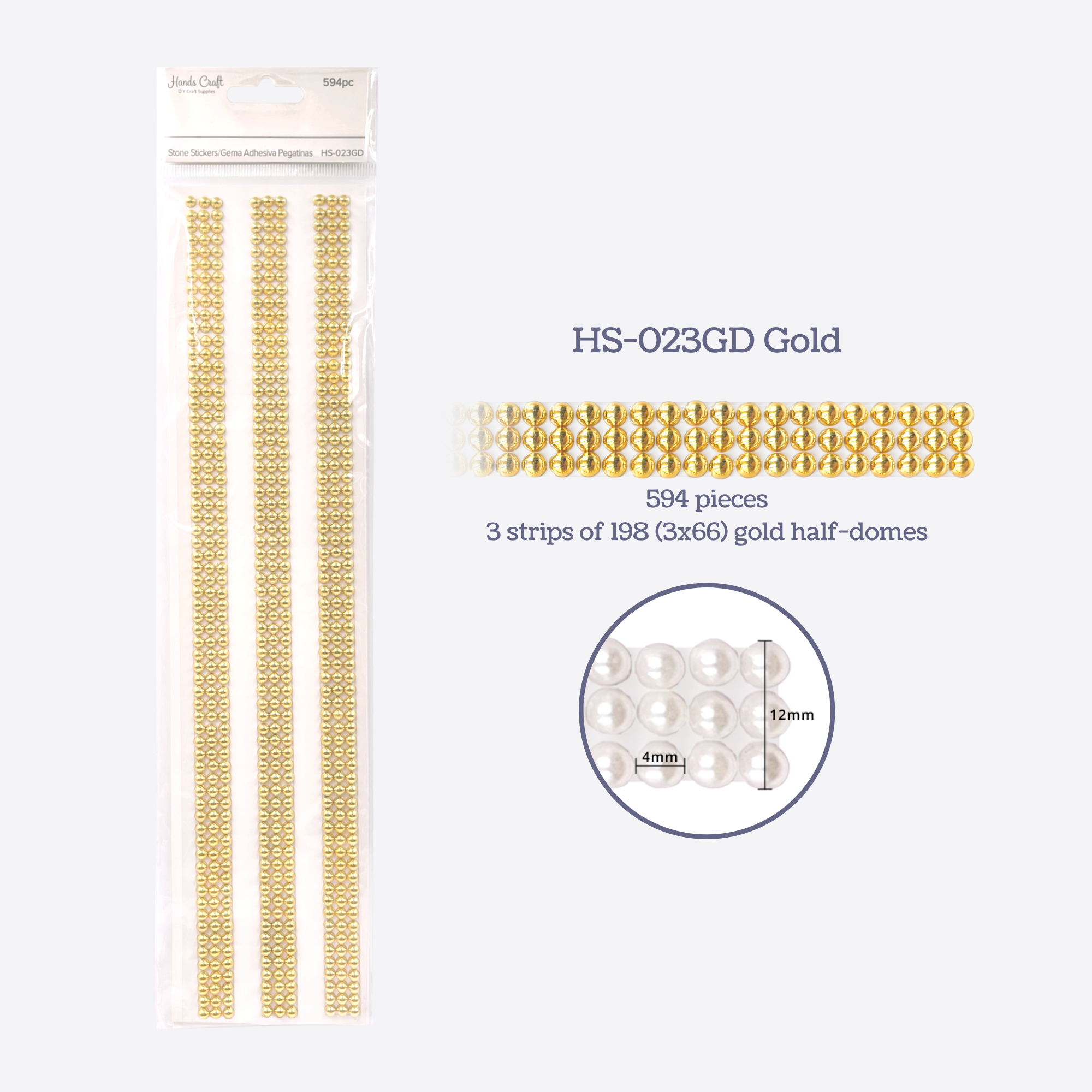 Angels Craft – material para artesanato por atacado – Guarnição de adesivo de pérola, 4 mm, 594 ct1