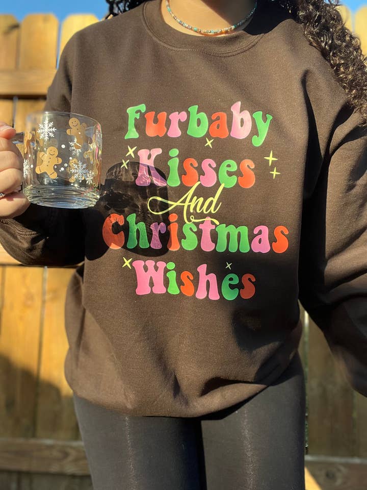 Furbaby Kisses crewneck for wholesale by Furbaby crafts and creations