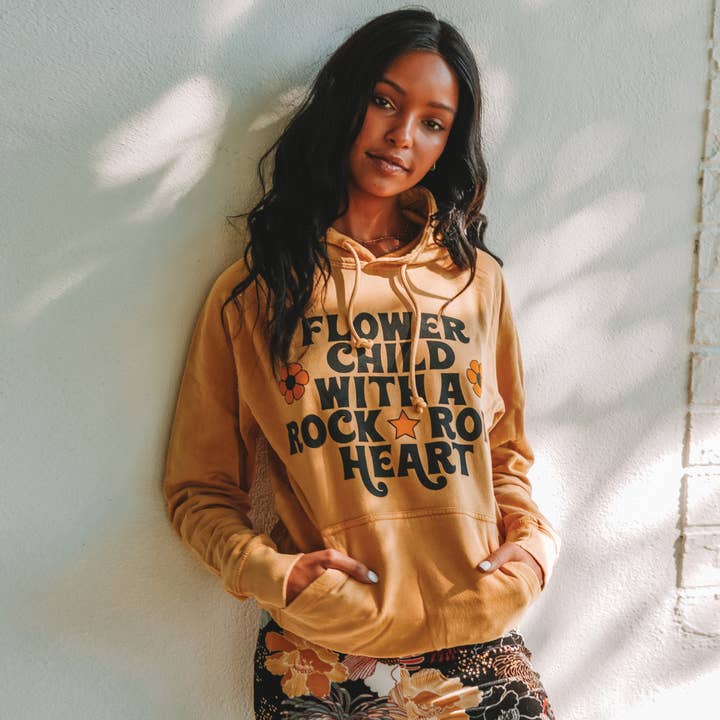 Life Clothing Co - Wholesale Hoodie - Women's - Rock N Roll Heart Vintage Hoodie