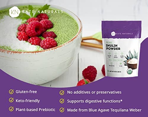 Kate Naturals – Proteína/Superalimento em pó por atacado – Pó Orgânico de Inulina (Blue Agave)2