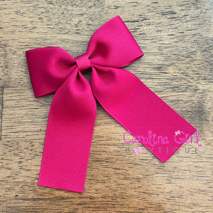 Carolina Girl Bowtique - Wholesale Hair Bow - Kids - 4 inch Hair Bow with Tails2