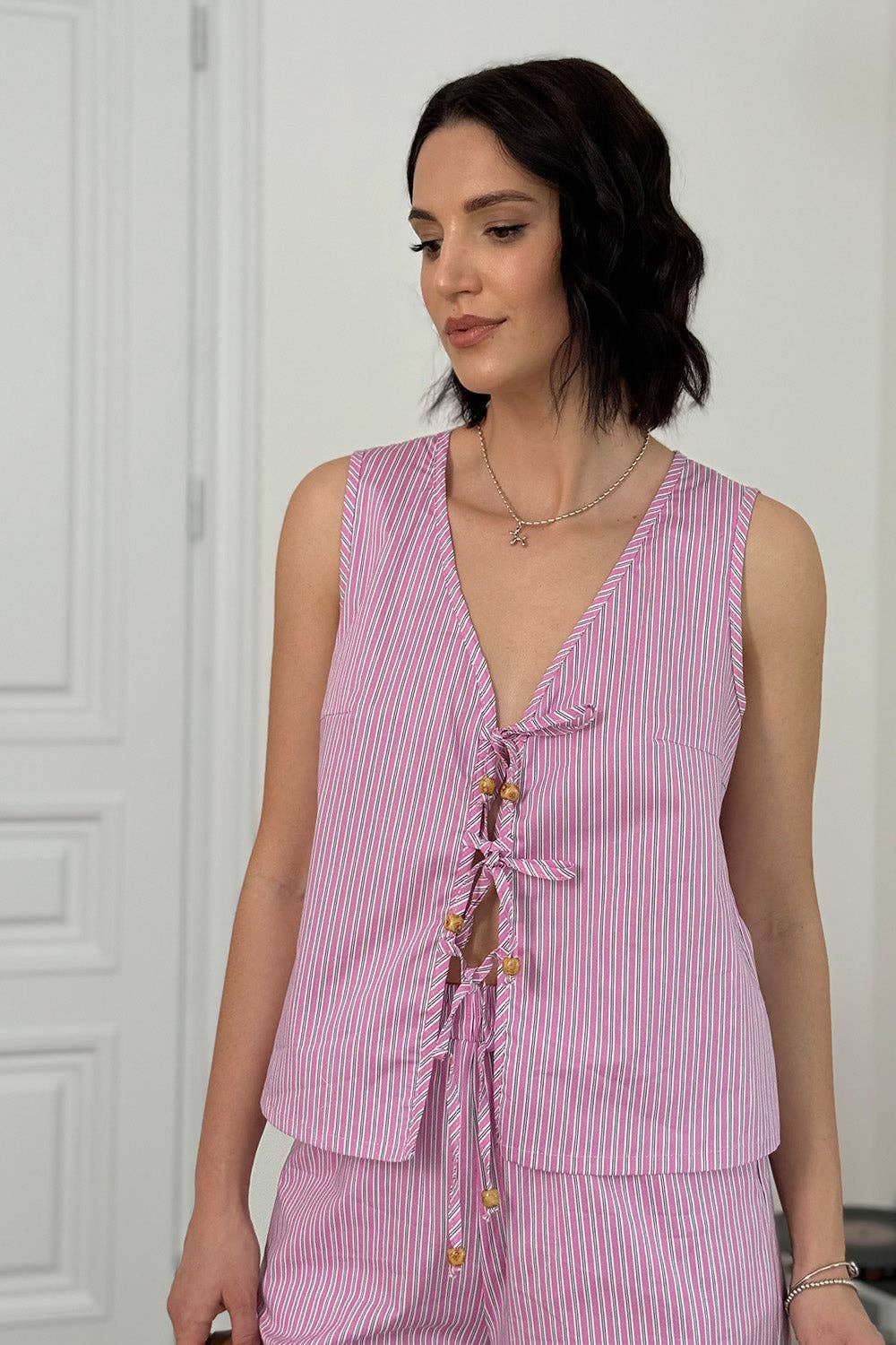 Azuri Fashion Group - Wholesale Top & Pant Set (NOT Loungewear) - Women's - Pink cotton suit2