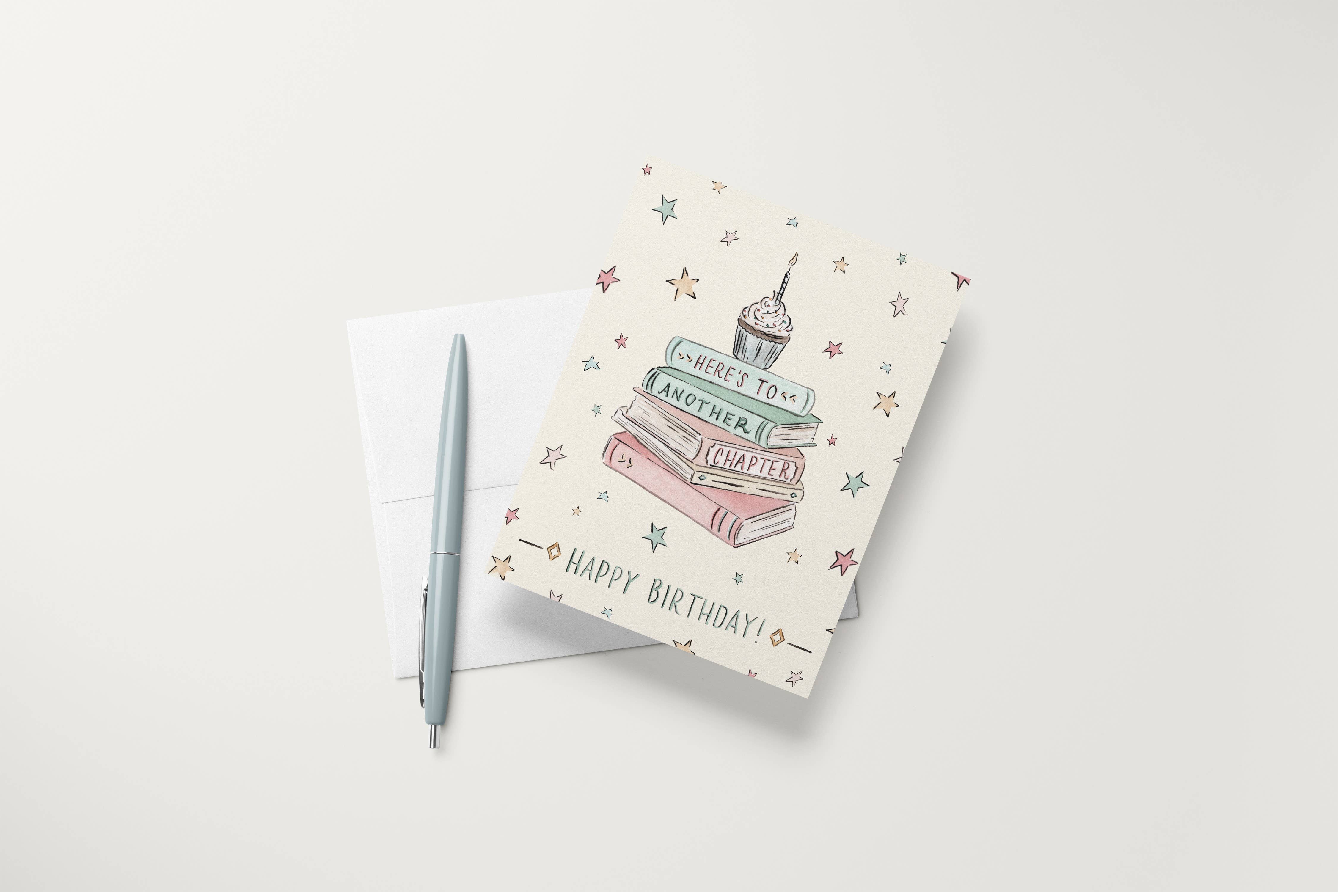 The Scribblist - Wholesale Birthday Card - Here's To Another Chapter Book Birthday Card1